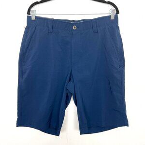 NWT $64.99 Under Armour Shorts Navy Loose 11" Inseam 34 Waist Active Golf